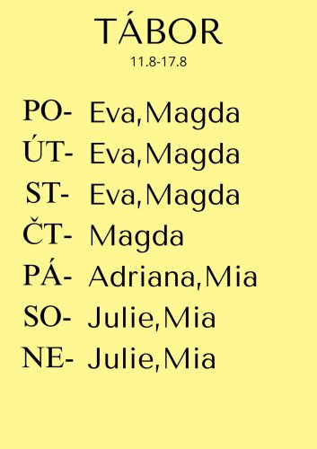 MAGDA 23:00 PÁ-NE 29.-31.8.